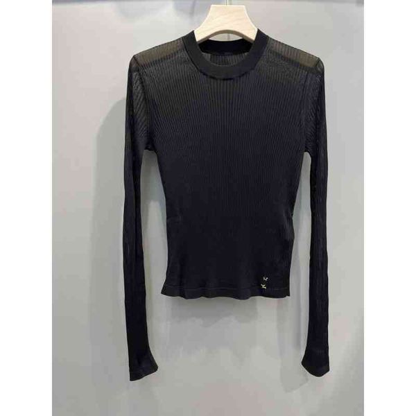women's knits tees ss summer ys black perspective metal round neck knit showing slim and women's fashion, White
women's knits tees ss summer ys black perspective metal round neck knit showing slim and women's fashion, White