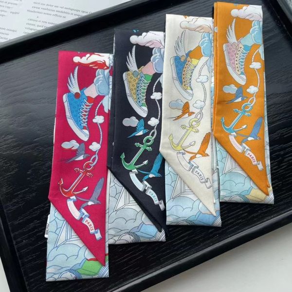 designer design women's scarves 100% silk hair scarves bags strap jewelry, Blue;gray
designer design women's scarves 100% silk hair scarves bags strap jewelry, Blue;gray