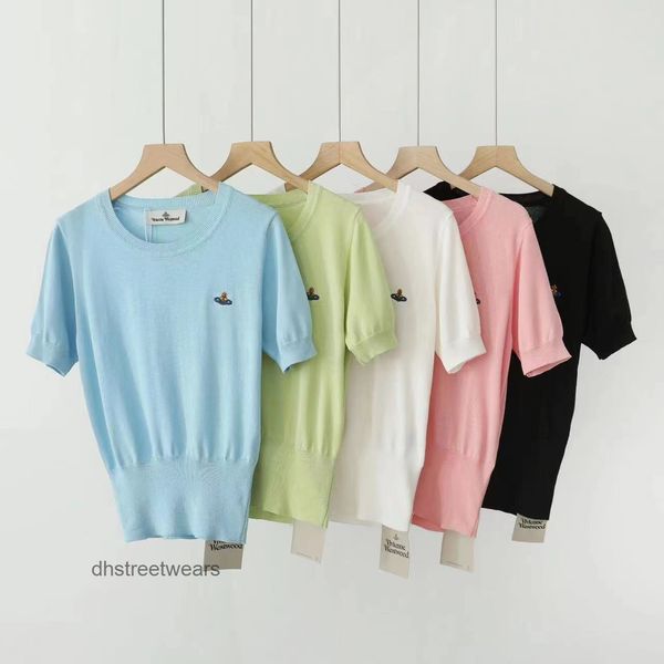 women's tee shirts 2022 summer new western vivian westwood saturn embroidered knitted short sleeve t-shirt, White
women's tee shirts 2022 summer new western vivian westwood saturn embroidered knitted short sleeve t-shirt, White