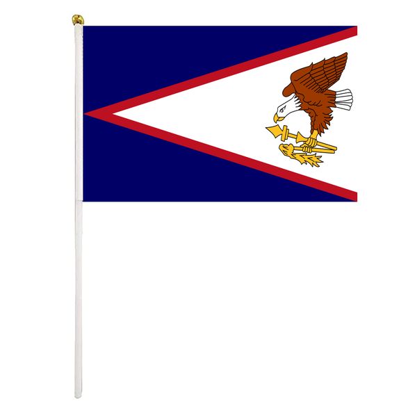 american samoa handheld flag 14x21 cm polyester mini hand waving flags with plastic flagpoles for festival events celebration
american samoa handheld flag 14x21 cm polyester mini hand waving flags with plastic flagpoles for festival events celebration