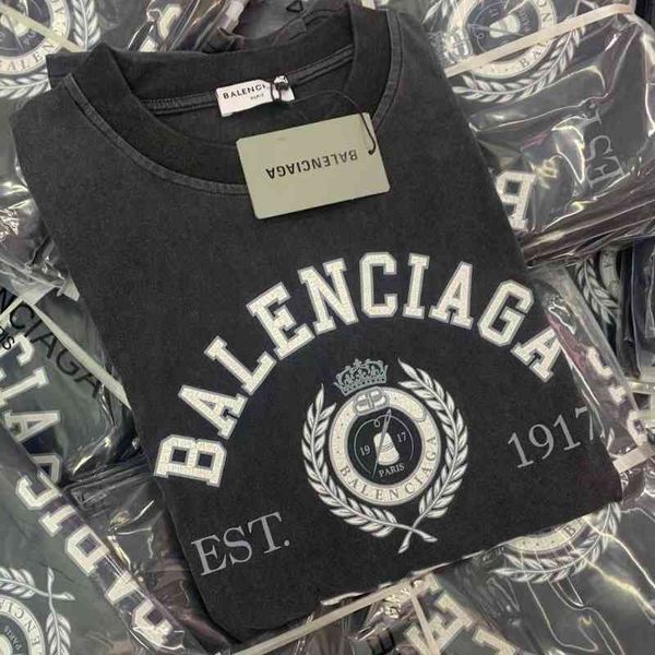 designer t shirt baleciga's paris washable short sleeve loose men's and women's crown wheat ear crack letter printed t-shirt, White;black
designer t shirt baleciga's paris washable short sleeve loose men's and women's crown wheat ear crack letter printed t-shirt, White;black