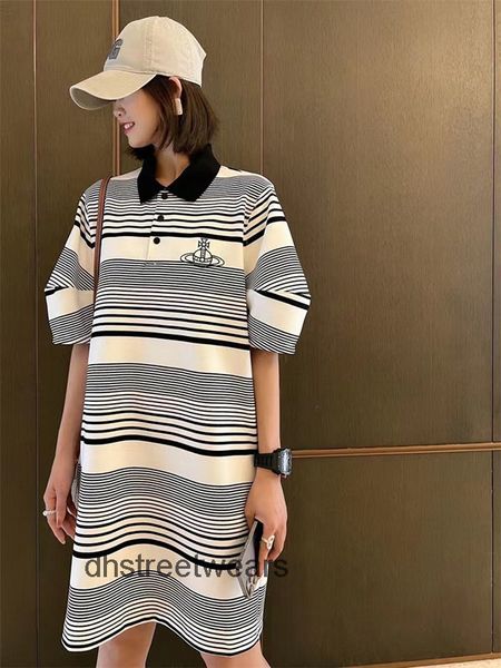 casual dresses western vivian westwood saturn embroidery black and white stripe t-shirt polo dress female summer medium length loose casual, Black;gray
casual dresses western vivian westwood saturn embroidery black and white stripe t-shirt polo dress female summer medium length loose casual, Black;gray