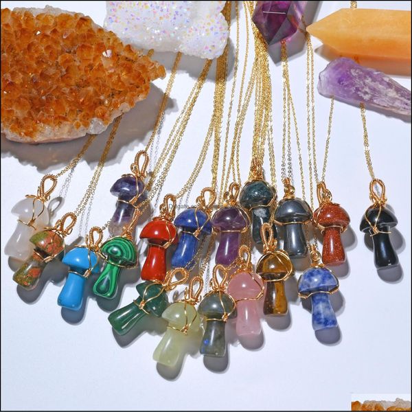 pendant necklaces luxurious mushroom carved stone gemstones pendant charms wire wrap women healing crystals figurine necklace jewelry dhhhb, Silver
pendant necklaces luxurious mushroom carved stone gemstones pendant charms wire wrap women healing crystals figurine necklace jewelry dhhhb, Silver