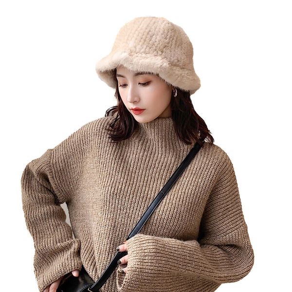 winter warm soft smooth women's real mink hat with ruffle bucket hat handmade, Blue;gray
winter warm soft smooth women's real mink hat with ruffle bucket hat handmade, Blue;gray