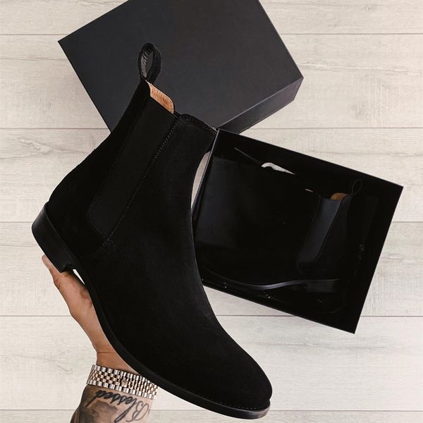 Men Chelsea Boots Black Flock Business Handmade Men Shoes Ankle Slip on Fashion Causal, Clear
Men Chelsea Boots Black Flock Business Handmade Men Shoes Ankle Slip on Fashion Causal, Clear