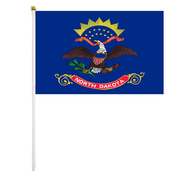 north dakota handheld flag 14x21cm mini hand waving flag banner with plastic flagpole for office festival events celebration
north dakota handheld flag 14x21cm mini hand waving flag banner with plastic flagpole for office festival events celebration