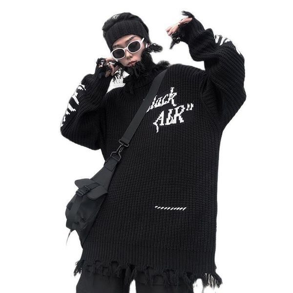 men's sweaters ripped hole punk turtleneck mens harajuku vintage pullover women embroidery hip hop goth knitted jerseys 220829, White;black
men's sweaters ripped hole punk turtleneck mens harajuku vintage pullover women embroidery hip hop goth knitted jerseys 220829, White;black