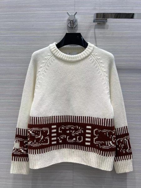 2022 new autumn winter milan runway sweaters o neck long sleeve women's sweater high end jacquard designer sweater 0829-25, White;black
2022 new autumn winter milan runway sweaters o neck long sleeve women's sweater high end jacquard designer sweater 0829-25, White;black