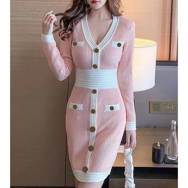 22 designers v-neck dresses with shoulder pads fashion heavy metal cardigan dress women casual long sleeve knit sweater sportswear streetwe, Black;gray
22 designers v-neck dresses with shoulder pads fashion heavy metal cardigan dress women casual long sleeve knit sweater sportswear streetwe, Black;gray