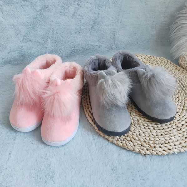 new autumn winter boots thick soled indoor slippers for home with fleece warm shoes, Black
new autumn winter boots thick soled indoor slippers for home with fleece warm shoes, Black