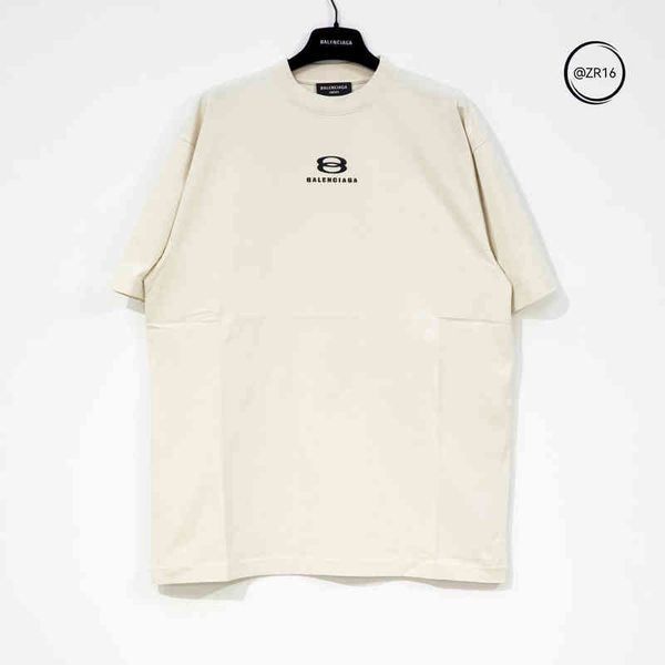 t shirt high level baleciga's designer shirts off white blue double ring embroidery loose version round neck short sleeve t-shirt class, White;black
t shirt high level baleciga's designer shirts off white blue double ring embroidery loose version round neck short sleeve t-shirt class, White;black