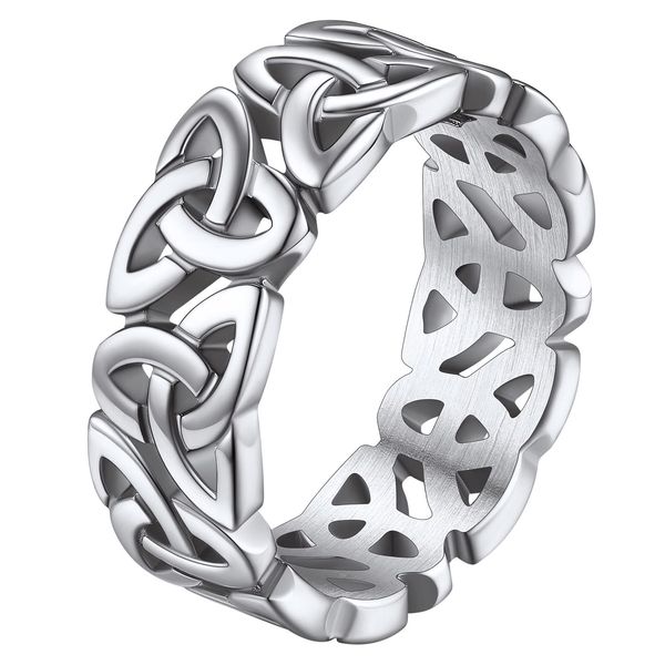 band rings celtic knot for men women stainless steel/18k gold plated wedding bands with delicate gift packaging amwon, Silver
band rings celtic knot for men women stainless steel/18k gold plated wedding bands with delicate gift packaging amwon, Silver
