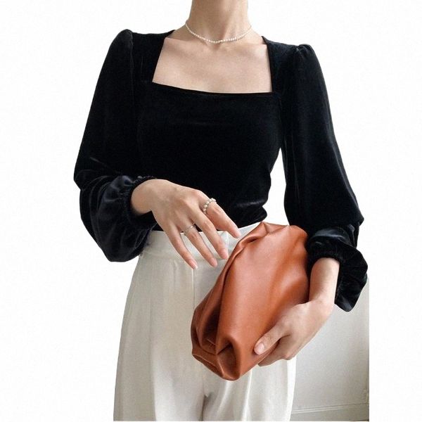 women's blouses & shirts women's blouses & shirts blouse 2022 spring solid black gold velvet square collar lantern sleeve elegant, White
women's blouses & shirts women's blouses & shirts blouse 2022 spring solid black gold velvet square collar lantern sleeve elegant, White