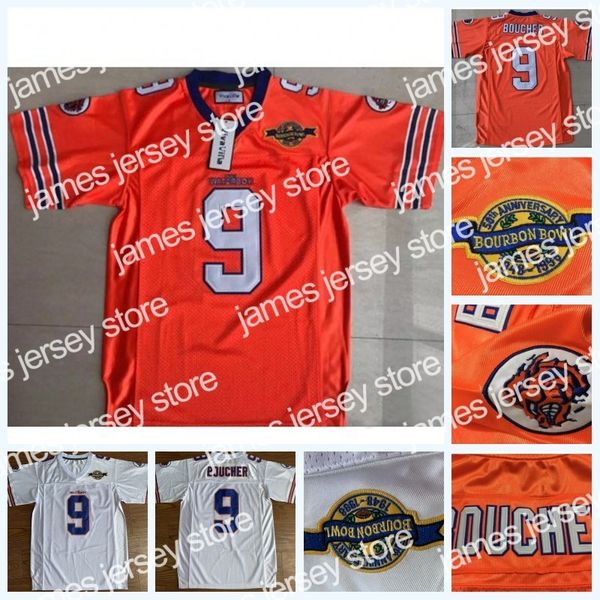hockey jerseys #9 bobby boucher the waterboy 50th anniversary movie football jersey double stitched name and number embroidery in stock, Black;red