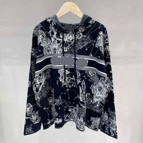 women's knits tees d family high version fashionable suit casual style jungle jacquard craft hooded knit pants, White
women's knits tees d family high version fashionable suit casual style jungle jacquard craft hooded knit pants, White