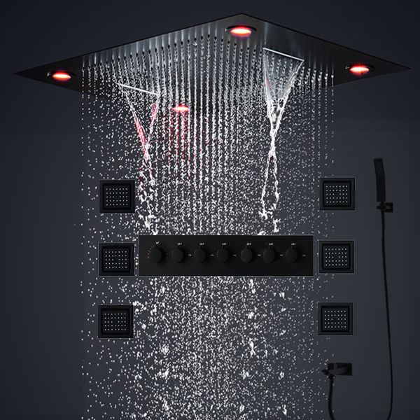 bathroom 24inch thermostatic rain shower set large led showerhead rainfall waterfall massage misty bath black faucet system with 4 inch body
bathroom 24inch thermostatic rain shower set large led showerhead rainfall waterfall massage misty bath black faucet system with 4 inch body