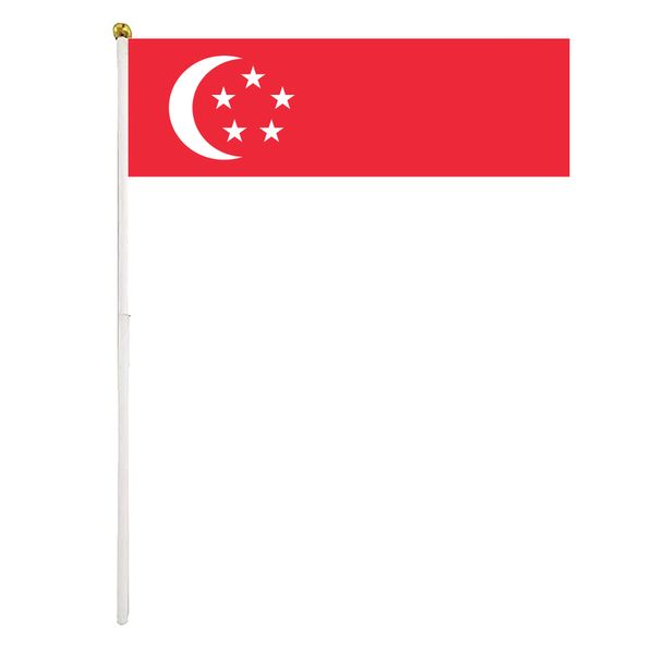 singapore handheld flag 14x21 cm polyester mini hand waving flags with plastic flagpoles for festival events celebration
singapore handheld flag 14x21 cm polyester mini hand waving flags with plastic flagpoles for festival events celebration