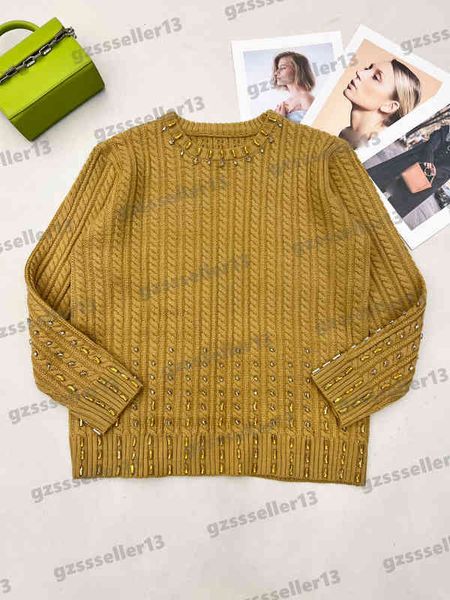 designer womens sweaters autumn 2022aw striped metal crew neck knit sweater fashion brand solid color simple long sleeve women 0912, White;black
designer womens sweaters autumn 2022aw striped metal crew neck knit sweater fashion brand solid color simple long sleeve women 0912, White;black
