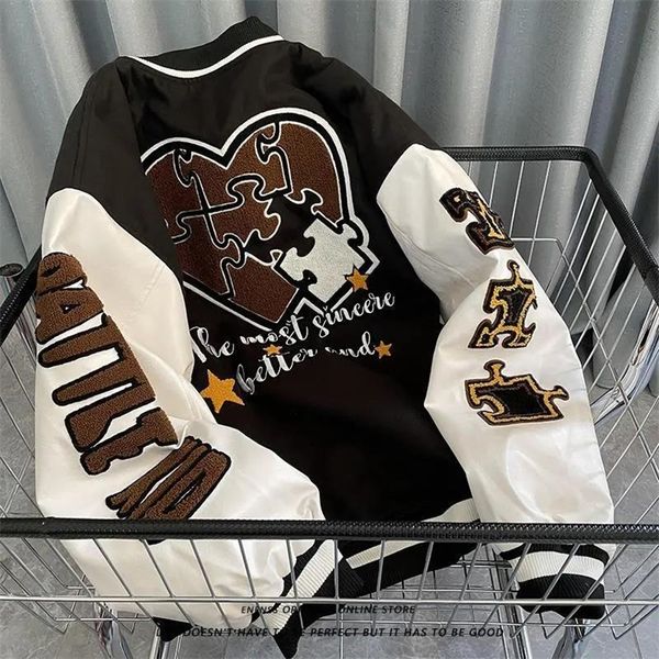 men's jackets spring and autumn retro quilted embroidered baseball uniform jacket men and women loose brand street jacket couple's, Black;brown
men's jackets spring and autumn retro quilted embroidered baseball uniform jacket men and women loose brand street jacket couple's, Black;brown