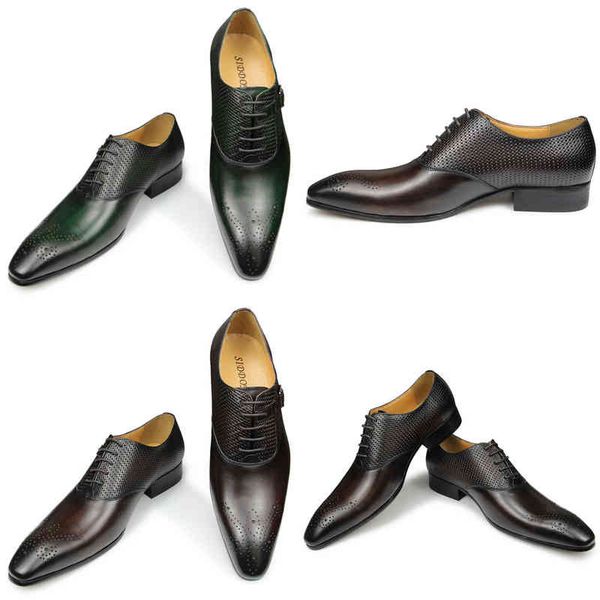 dres shoe luxury men busines real leather shoe fashion wedding oxford lace up be toe black green coffee brogue 220723
dres shoe luxury men busines real leather shoe fashion wedding oxford lace up be toe black green coffee brogue 220723