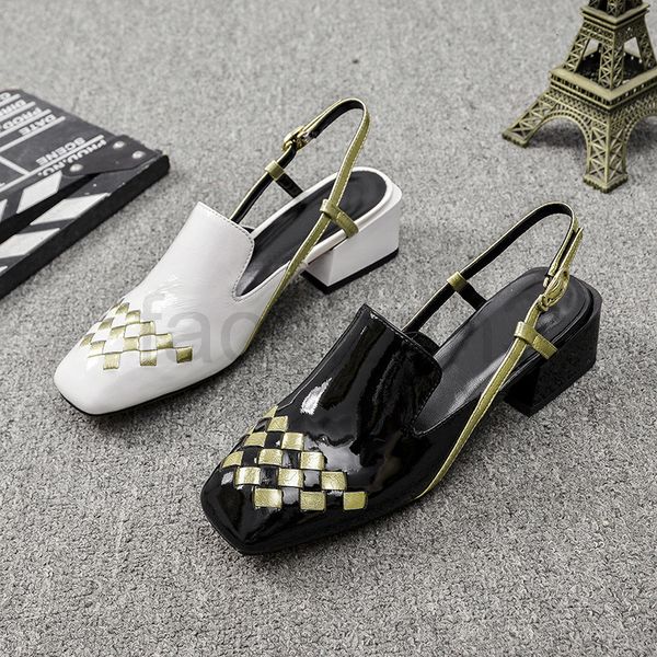 sandals designer baotou sandals women's middle heel summer square head color matching versatile back empty thick roman shoes, Black
sandals designer baotou sandals women's middle heel summer square head color matching versatile back empty thick roman shoes, Black