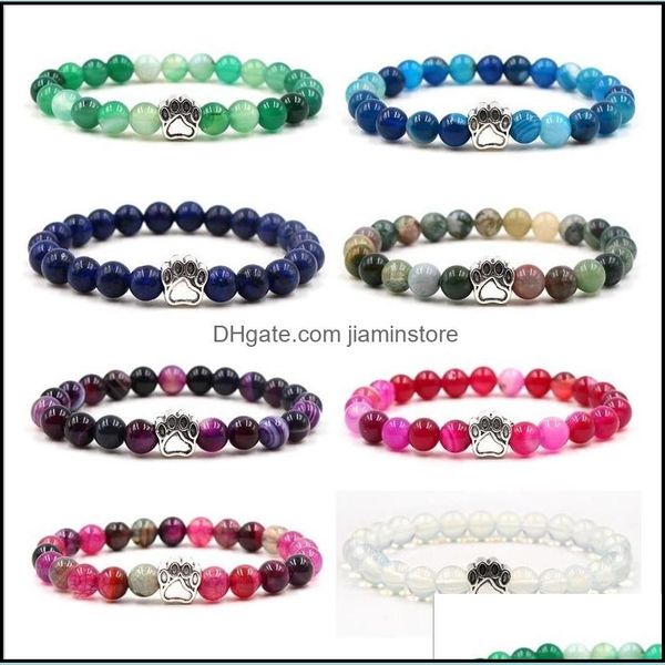 charm bracelets fashion footprint dog paw charms bracelet 8mm agate natural stone beads bracelets pet lover strench jewe dhseller2010 dh3x6, Golden;silver
charm bracelets fashion footprint dog paw charms bracelet 8mm agate natural stone beads bracelets pet lover strench jewe dhseller2010 dh3x6, Golden;silver