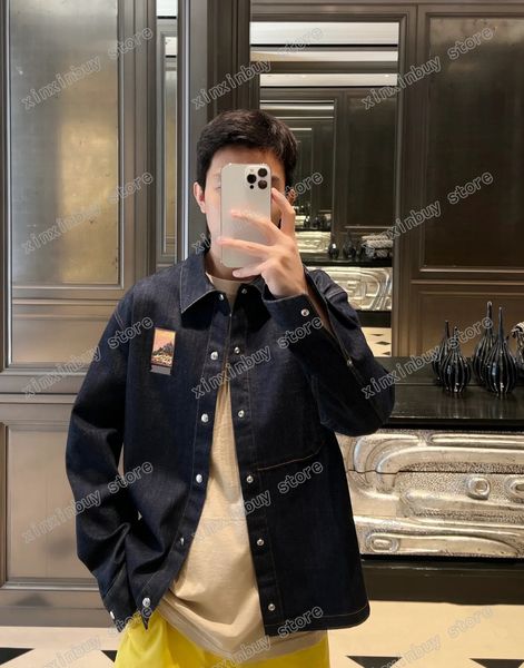 xinxinbuy designers coats jackets landscape embroidery paris denim men women lapel neck blue xs-2xl, Black;brown
xinxinbuy designers coats jackets landscape embroidery paris denim men women lapel neck blue xs-2xl, Black;brown