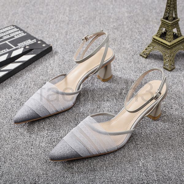 sandals designer pointed french gauze fairy baotou middle heel thick design high s, Black
sandals designer pointed french gauze fairy baotou middle heel thick design high s, Black