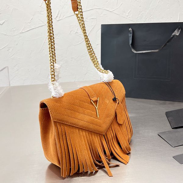 chains shoulder bags v tassel envelope bag colle handbag purse suede leather bronze metal fittings quilted letters hasp hardware flap messen
chains shoulder bags v tassel envelope bag colle handbag purse suede leather bronze metal fittings quilted letters hasp hardware flap messen