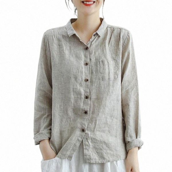 women's blouses & shirts women's blouses & shirts johnature 2022 autumn cotton linen retro striped turn-down collar long sleeve sh, White
women's blouses & shirts women's blouses & shirts johnature 2022 autumn cotton linen retro striped turn-down collar long sleeve sh, White