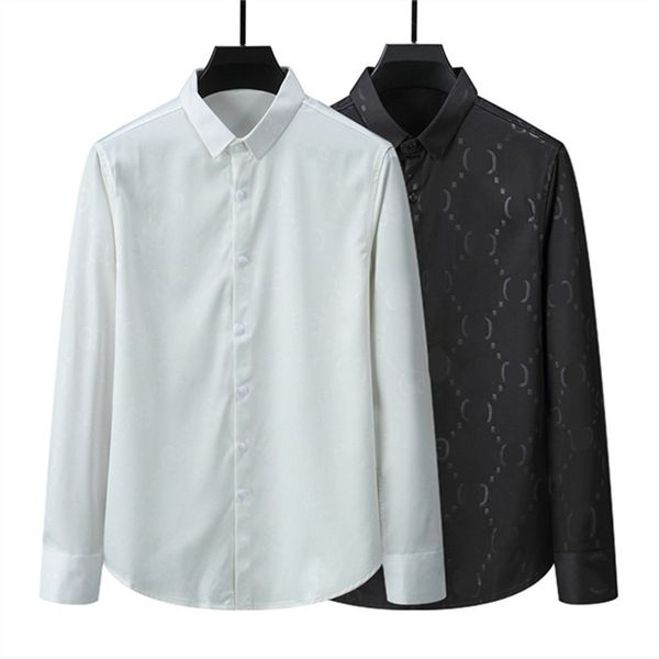 high end long sleeve shirts luxury brand designer mens casual shirts fashion men and women slim shirt tc12, White;black
high end long sleeve shirts luxury brand designer mens casual shirts fashion men and women slim shirt tc12, White;black