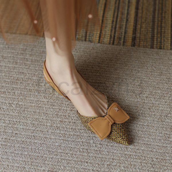 sandals designer in summer the pointed color matching bowknot sandals were made and women's low heels versatile back empty single shoes, Black
sandals designer in summer the pointed color matching bowknot sandals were made and women's low heels versatile back empty single shoes, Black