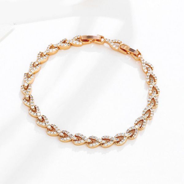 525b 19cm ear of wheat link all micro inlay zircon for women fashion jewelry 18k gold plated skin allergy nicke, Black
525b 19cm ear of wheat link all micro inlay zircon for women fashion jewelry 18k gold plated skin allergy nicke, Black