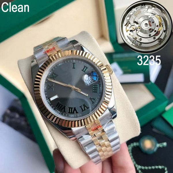 v11 mens luxury watches gold mixed silver 126331 clean factory grey dial datejust eta3235 automatic movement waterproof watch 904l original, Slivery;brown
v11 mens luxury watches gold mixed silver 126331 clean factory grey dial datejust eta3235 automatic movement waterproof watch 904l original, Slivery;brown