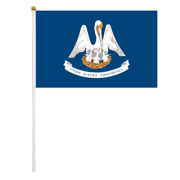 louisiana handheld flag 14x21cm mini hand waving flag banner with plastic flagpole for office festival events celebration
louisiana handheld flag 14x21cm mini hand waving flag banner with plastic flagpole for office festival events celebration