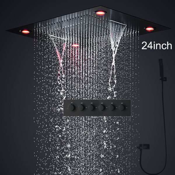 2022 luxury black shower set embedded bathroom ceilling led showerheads thermostatic valve mixer bath 5functions faucet system
2022 luxury black shower set embedded bathroom ceilling led showerheads thermostatic valve mixer bath 5functions faucet system