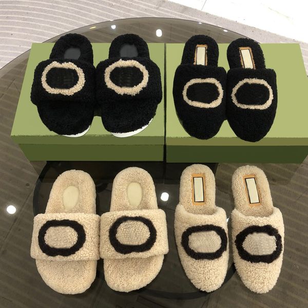 designer slippers women fur slides flat premium wool ladies sandals green fashion leisure sandals classics warm slipper, Black
designer slippers women fur slides flat premium wool ladies sandals green fashion leisure sandals classics warm slipper, Black