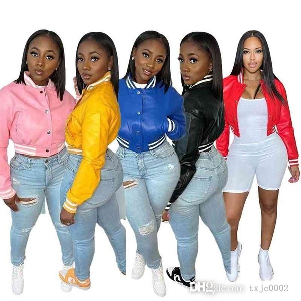 fall winter new women leather baseball jackets stand collar crop threaded stretch short coat, Black
fall winter new women leather baseball jackets stand collar crop threaded stretch short coat, Black