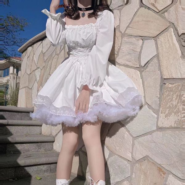casual dresses houzhou white lolita dress kawaii vinatge long sleeve mini dresses black gothic bandage lace patchwork streetwear square coll, Black;gray
casual dresses houzhou white lolita dress kawaii vinatge long sleeve mini dresses black gothic bandage lace patchwork streetwear square coll, Black;gray