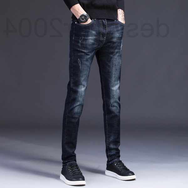 men's jeans designer 2022 summer new korean slim fit feet elastic brand long pants mo7f, Blue
men's jeans designer 2022 summer new korean slim fit feet elastic brand long pants mo7f, Blue