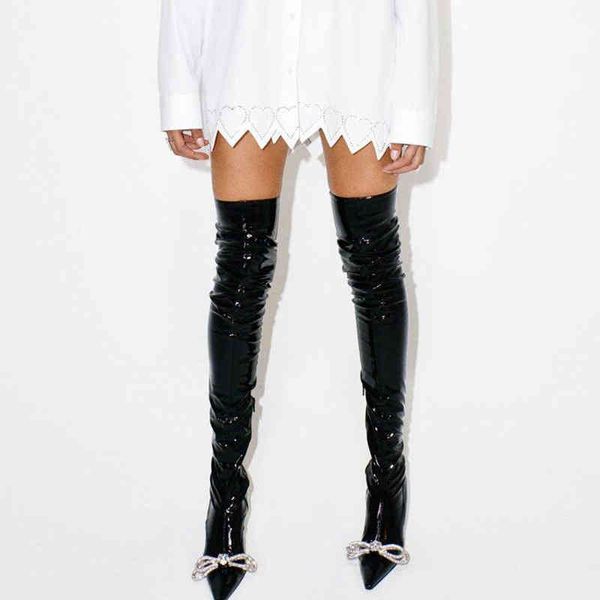 boots in 2023 the new pointed thin high heels were decorated with diamond bows and knee length 220830, Black
boots in 2023 the new pointed thin high heels were decorated with diamond bows and knee length 220830, Black