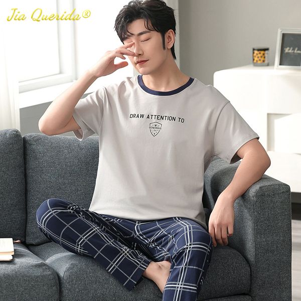 men's sleepwear elegant mens pajamas summer knitted cotton leisure for men o neck short sleeved long pants pijamas set gentleman 220830, Black;brown
men's sleepwear elegant mens pajamas summer knitted cotton leisure for men o neck short sleeved long pants pijamas set gentleman 220830, Black;brown