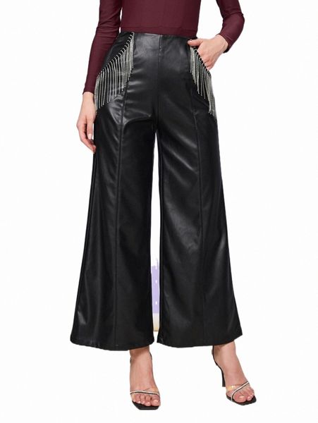 women's pants & capris x sara locci high waist pu leather wide leg pants a625#, Black;white
women's pants & capris x sara locci high waist pu leather wide leg pants a625#, Black;white