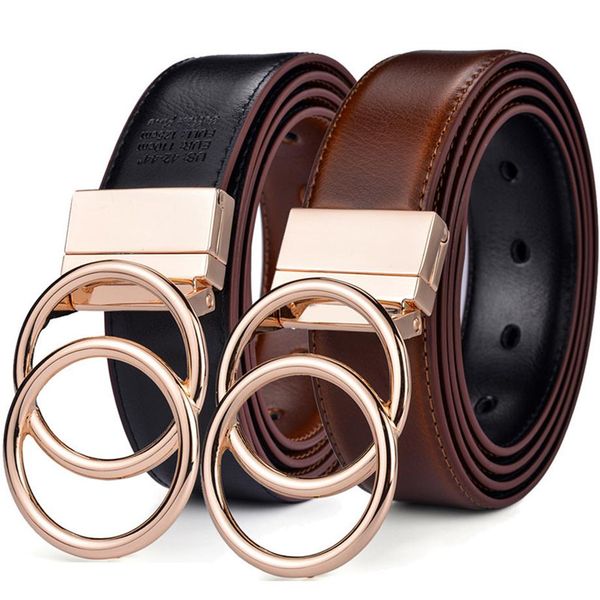 beltox women reversible leather belt 2 in 1 rotated 2 rings gold buckle 3 4cm wide 2011172617, Black;brown
beltox women reversible leather belt 2 in 1 rotated 2 rings gold buckle 3 4cm wide 2011172617, Black;brown