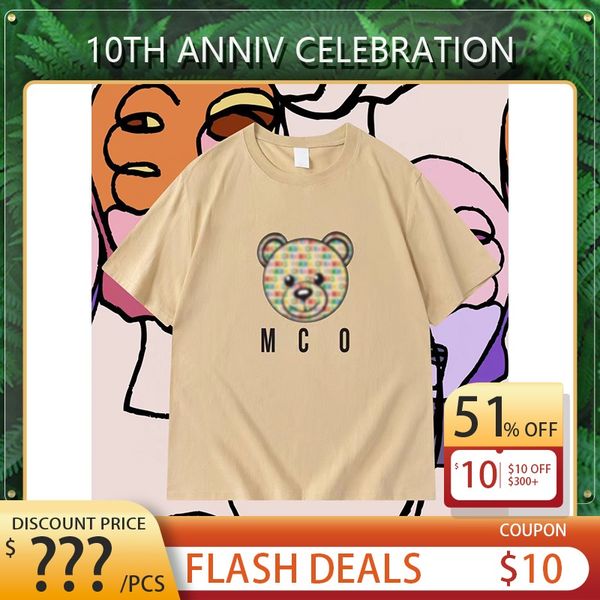 2022 summer cotton mens t shirts men t-shirts casual man womens tees with bear print, White;black
2022 summer cotton mens t shirts men t-shirts casual man womens tees with bear print, White;black