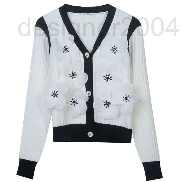 women's sweaters designer autumn and winter new women's clothing solid color versatile three-dimensional flower nail bead splicing, White;black
women's sweaters designer autumn and winter new women's clothing solid color versatile three-dimensional flower nail bead splicing, White;black