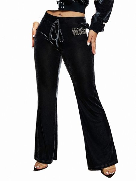 women's pants & capris sxy letter embroidery knot front velvet flare leg pants v10t#, Black;white
women's pants & capris sxy letter embroidery knot front velvet flare leg pants v10t#, Black;white
