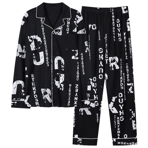men's sleepwear arrival man pajama cotton lapel long sleeved pants plus size pijamas cardigant leisure homewear nightwear for male 2208, Black;brown
men's sleepwear arrival man pajama cotton lapel long sleeved pants plus size pijamas cardigant leisure homewear nightwear for male 2208, Black;brown