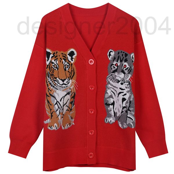 women's sweaters designer new year sweater 2021 autumn winter new contrast color tiger cat animal embroidery lazy wind loose v-neck car, White;black
women's sweaters designer new year sweater 2021 autumn winter new contrast color tiger cat animal embroidery lazy wind loose v-neck car, White;black