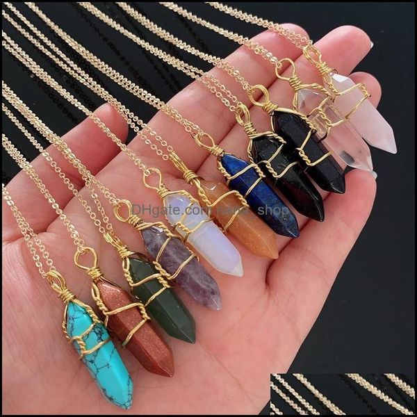 pendant necklaces natural stone pendant wire wrap crystal necklace hexagonal amethyst quartz pendum chakra pendo healing jew nanashop dhscn, Silver
pendant necklaces natural stone pendant wire wrap crystal necklace hexagonal amethyst quartz pendum chakra pendo healing jew nanashop dhscn, Silver